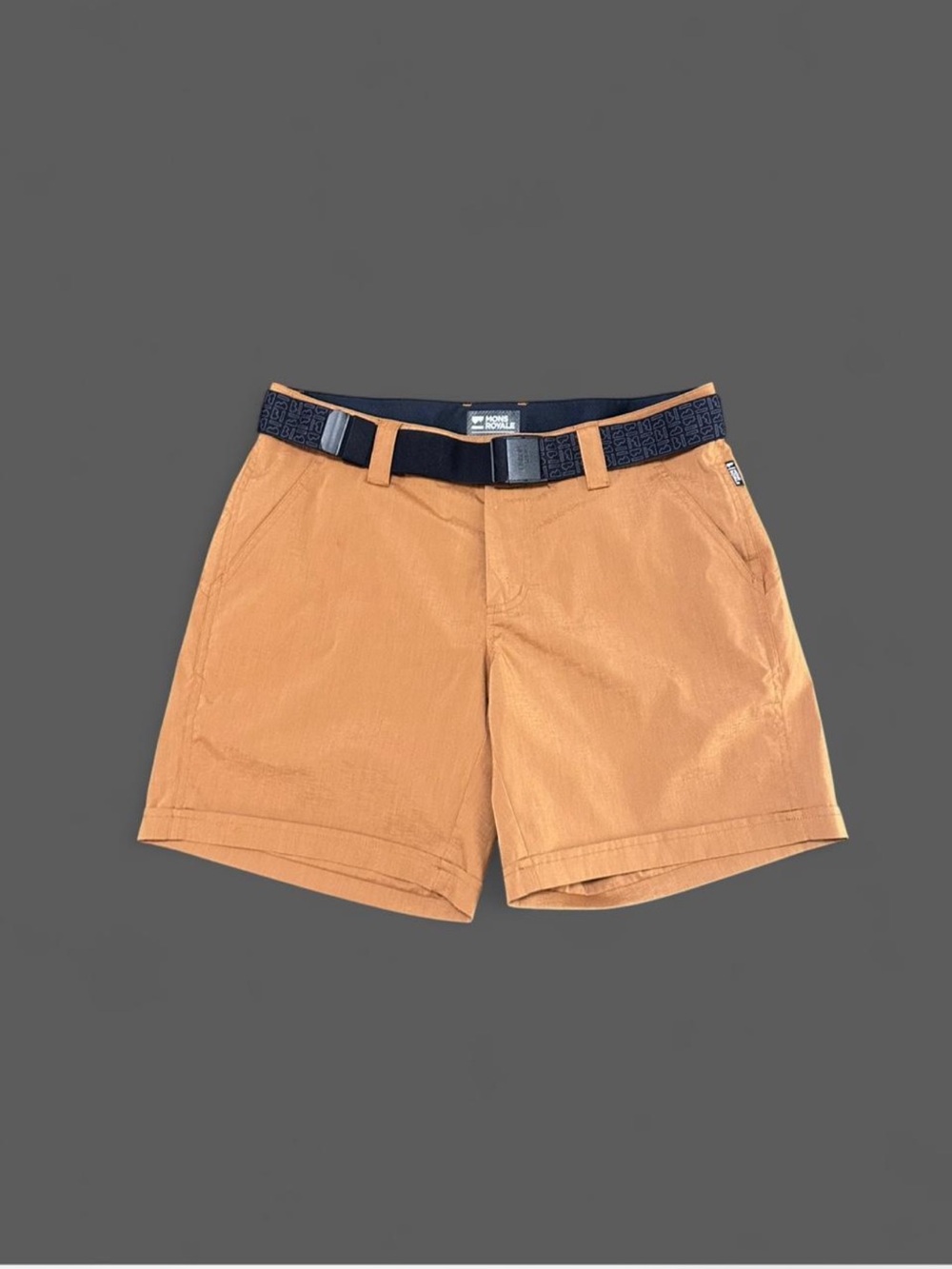 Mons Royale Hiking Shorts M Tan w/ Belt 🏔️🌲 Adventure Ready!